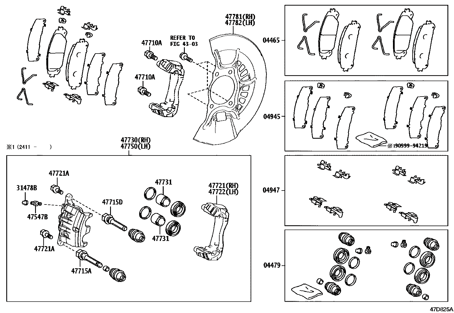 Toyota 044650R040 parts diagram