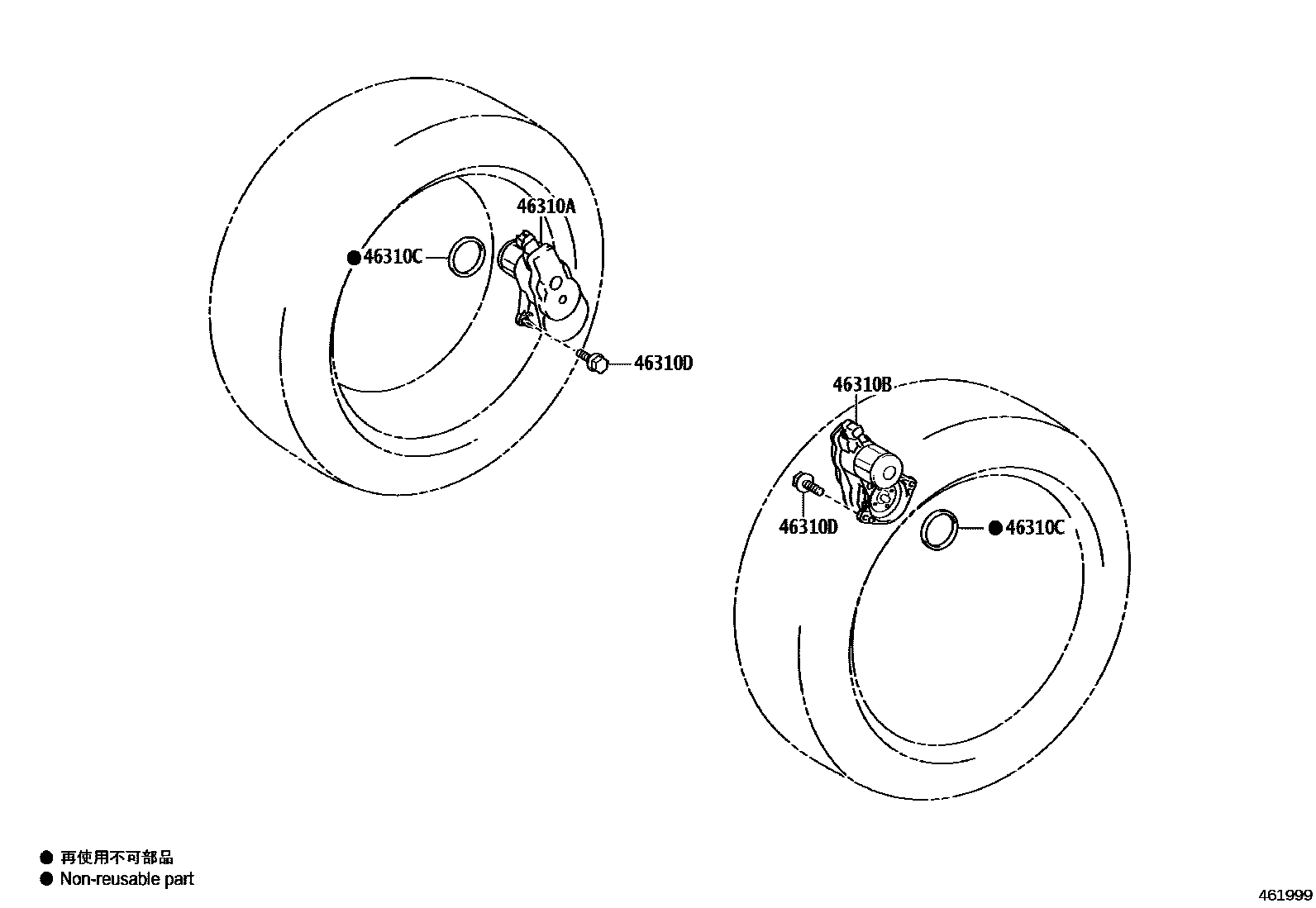 Toyota 46310-07010 parts diagram