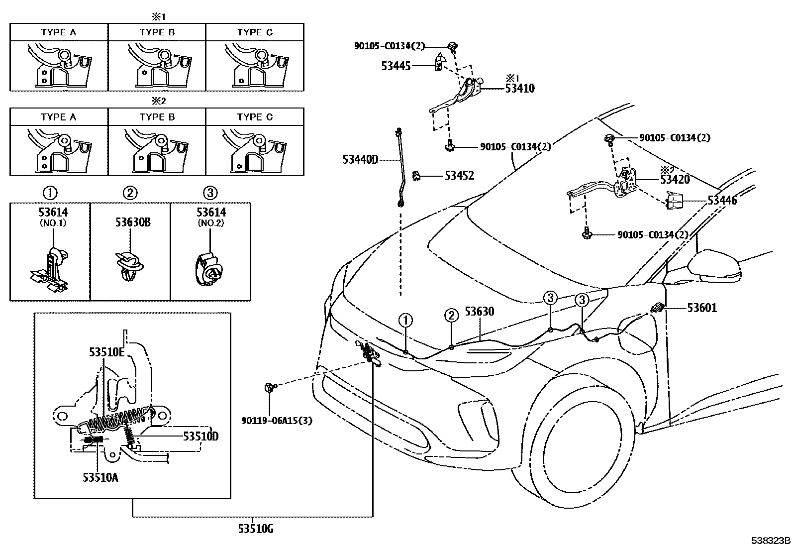 Toyota 534100R240 parts diagram