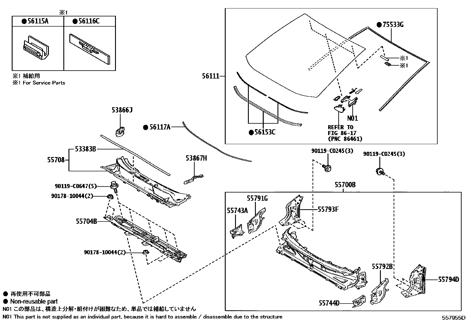 Toyota 561010R750 parts diagram