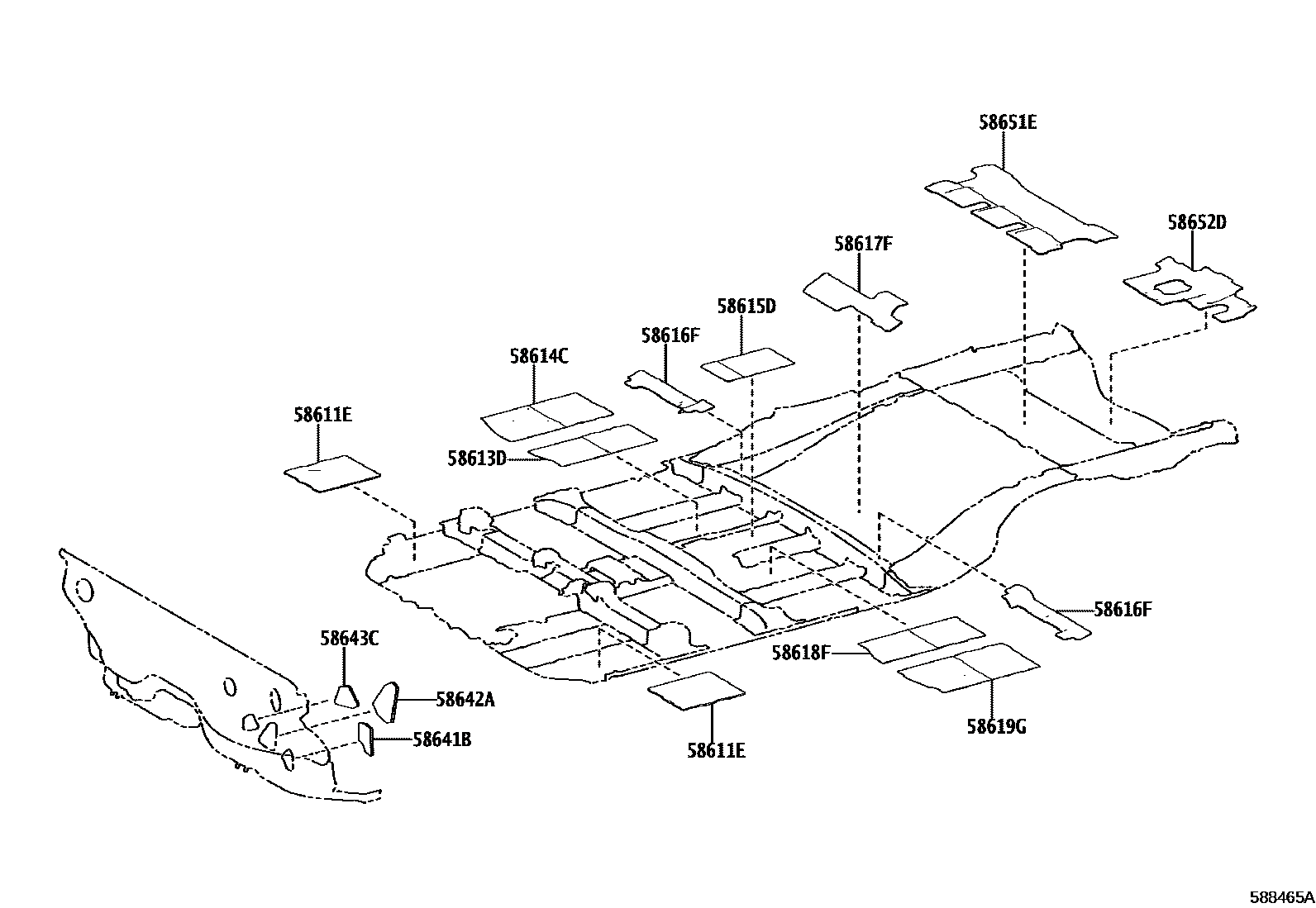 Toyota 586110R050 parts diagram