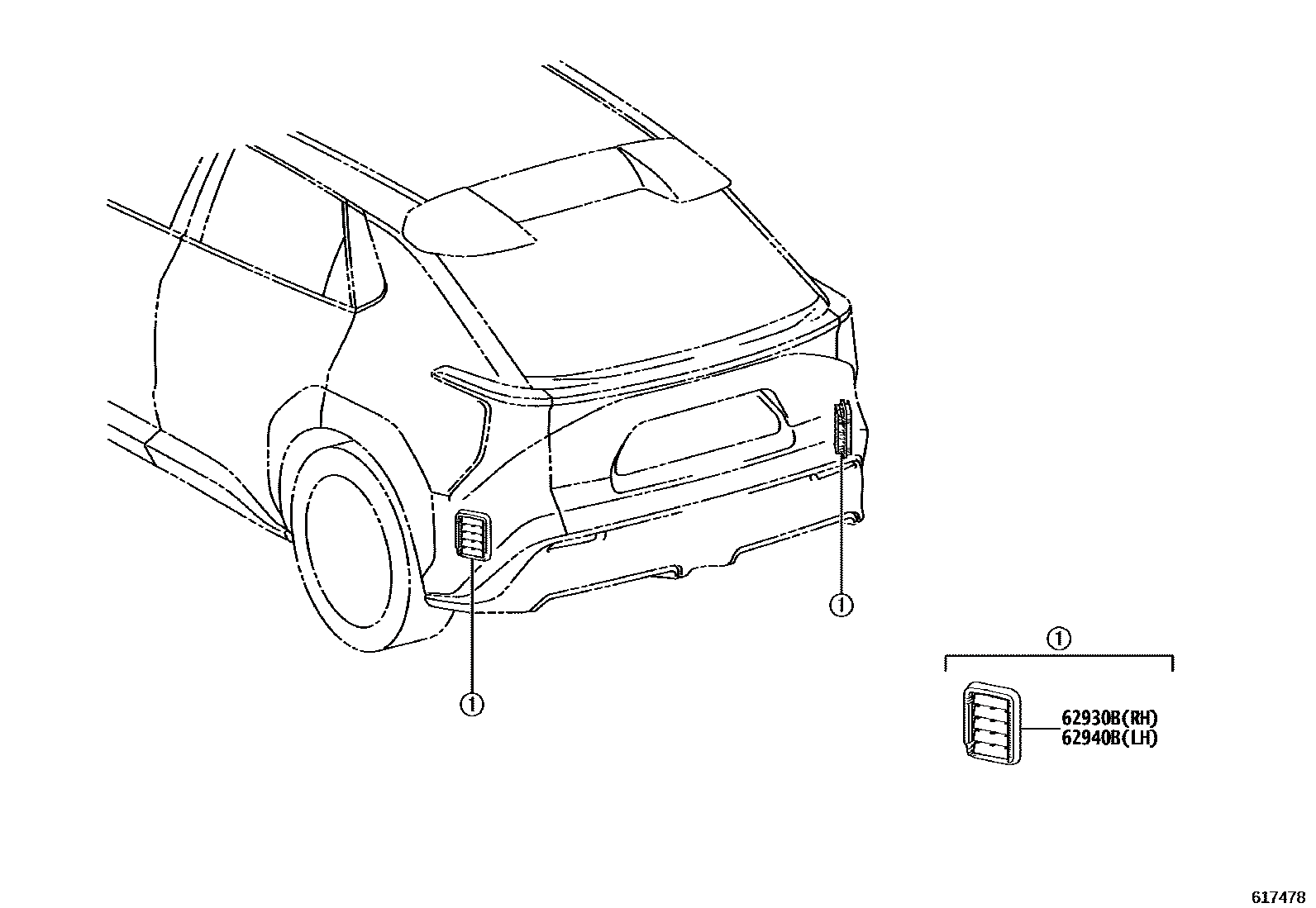 Toyota 62940-02240 parts diagram
