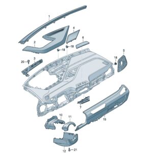 10D 858 189 仪表板护板适用于上汽大众ID.3