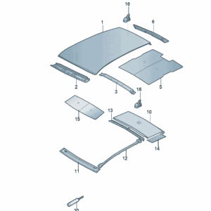 10D817123 车顶框架 适用于大众ID3