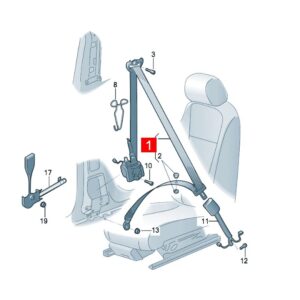 10D857805 三点式安全带适用于上汽大众ID.3