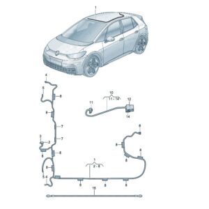 10D971100 适配接头导线束车顶适用于上汽大众ID.3