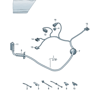 10D971693A 车门电线束适用于上汽大众ID.3