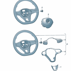 11D419089E 多功能方向盘（皮革） 适用于大众ID3