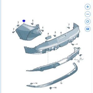 11H 807 433 E 后杠扰流板适用于安徽大众与众06