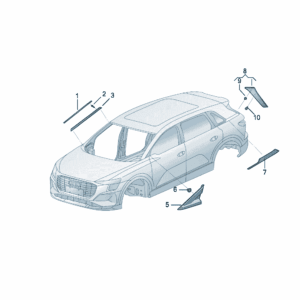 12D854541 12D854542 固定条适用于奥迪Q5e tron