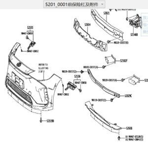520210R160 前保险杠适用于丰田BZX4