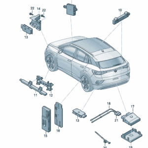5WA959436N 进入及起动许可控制单元kessy IO盒适用于大众ID7