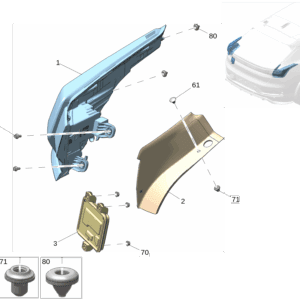 6608081069 6608081070 车身侧尾灯 车身侧尾灯适用于极氪7X