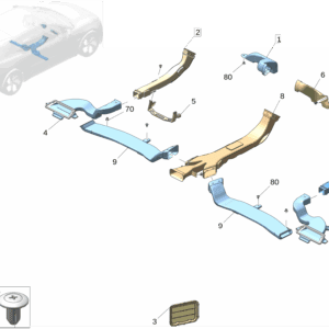 6608081195 驾驶员侧吹脚风道 左 适用于极氪7x