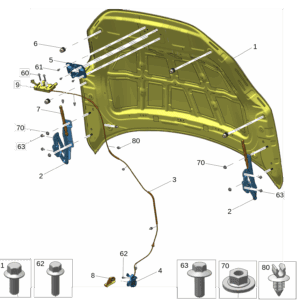 6608100858C15机舱盖适用于极氪001 - 杰联莱