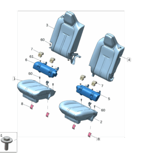 6608103677GA8 后座椅坐垫总成 右 适用于极氪X