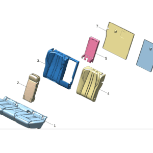 6608104542  后座椅坐垫填料组件适用于极氪7x