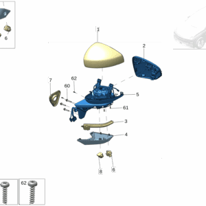 6608117277C90 外后视镜壳 左 适用于极氪X