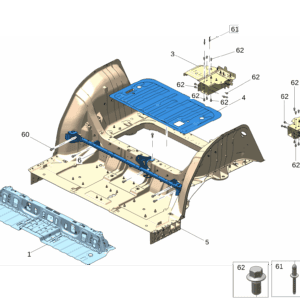 6608146490C15 	中地板前连接板 适用于极氪7x