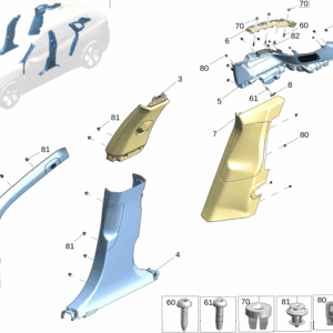 6608154165LA2  A柱上内板 右 适用于极氪7x