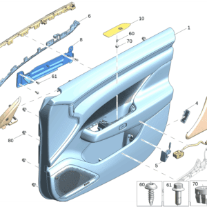 6608226873LA2  前门内饰板总成适用于极氪7x