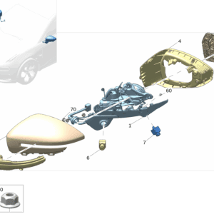 6608250000 后视镜主体 左 适用于极氪7x