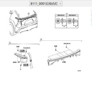 815600R120-左后组合灯总成 适用于丰田BZ4X