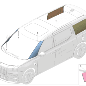 8889344363 前角窗玻璃 适用于极氪009