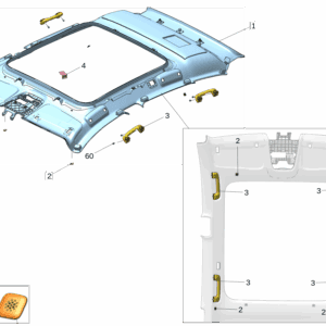 8889398482BA0 	顶棚 适用于极氪001