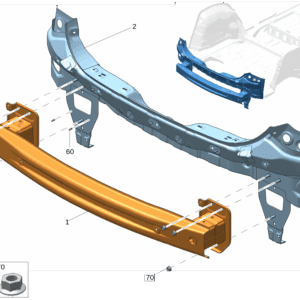 8889465793C15 后保险杠防撞梁 适用于极氪001 - 杰联莱