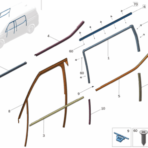 8890536198 8890536138 后玻璃滑槽密封 适用于极氪009