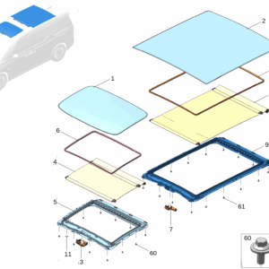 8890572082 天窗前玻璃板适用于极氪009