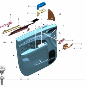 8890586825LA2 前门饰板适用于极氪009
