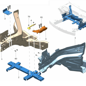 8890594223C15/6608050861C15 前纵梁适用于极氪001 - 杰联莱