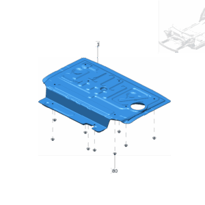8890619347 	后地板隔热罩 适用于极氪X