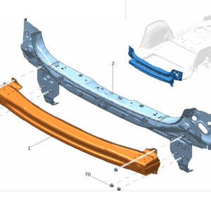 8890648663C15  后保险杠防撞梁 适用于极氪009