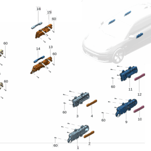 8890798384 主驾侧外开把手支架 左适用于极氪001 - 杰联莱