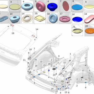 8891251912 热熔胶堵盖 适用于极氪001 - 杰联莱