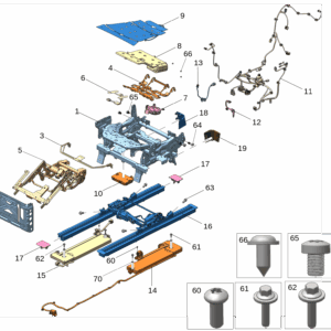 8891540414 第二排座椅坐垫骨架 右 适用于极氪009
