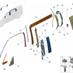 8892139563 8891071602 前B柱装饰板 左 前B柱装饰板 右适用于极氪009