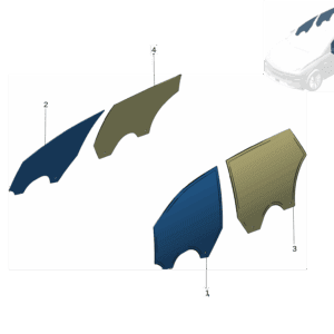 8892304138 	前门玻璃 左 适用于极氪X