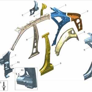 8892480856C15 后侧内板 适用于极氪001 - 杰联莱