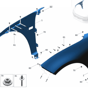 8892492907C15 前翼子板 右 适用于极氪7x