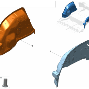 8892492984C15/8892492982C15 后轮罩内板适用于极氪001 - 杰联莱