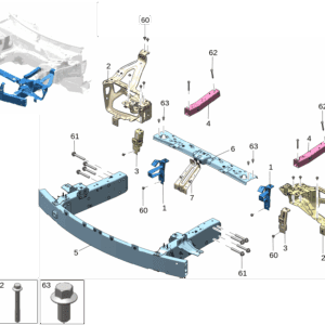 8892508316 前保险杠中安装支架 右 适用于极氪7x