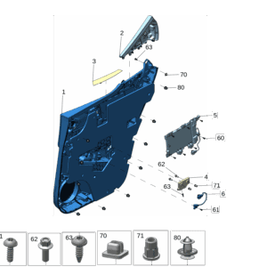 8892635946GA8 后门饰板 左 适用于极氪X
