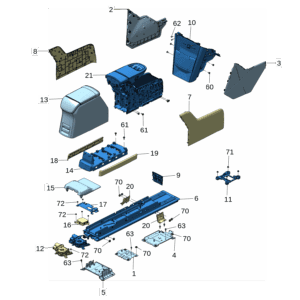 8892669728 副仪表板中部安装支架 适用于极氪X