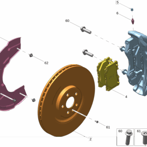 8892672950  	8892672943 前制动卡钳 适用于极氪001