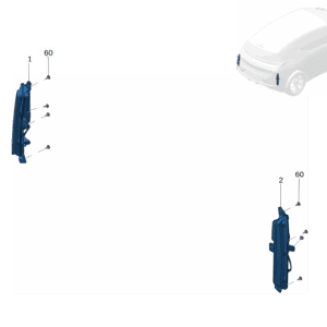 8892900876 反射器 左 适用于极氪X