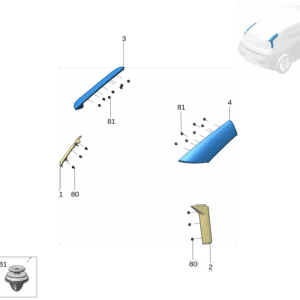 8892916995 	侧扰流板 左 适用于极氪X